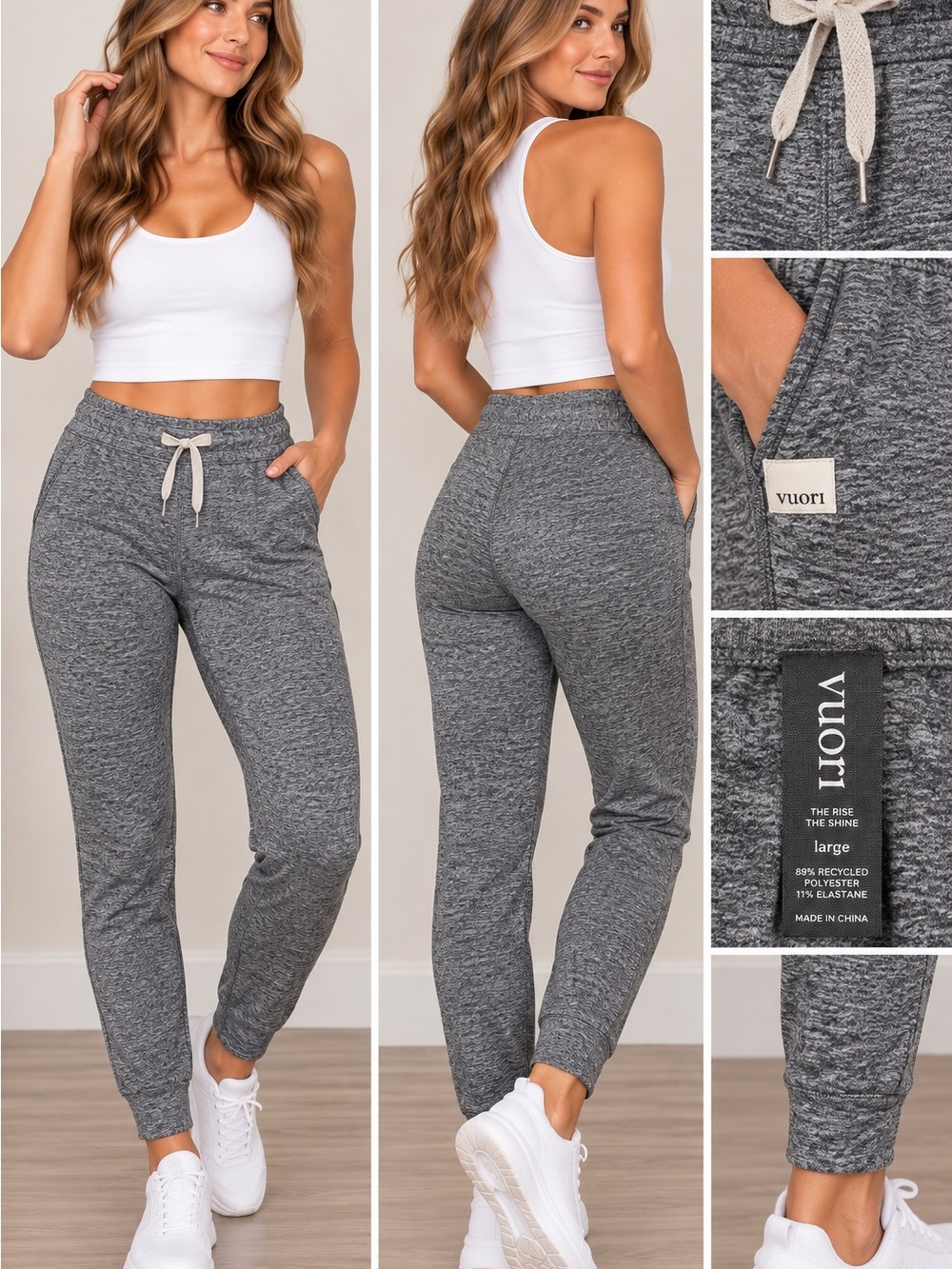 Vuori Performance Jogger Women’s L Gray Heather DreamKnit
